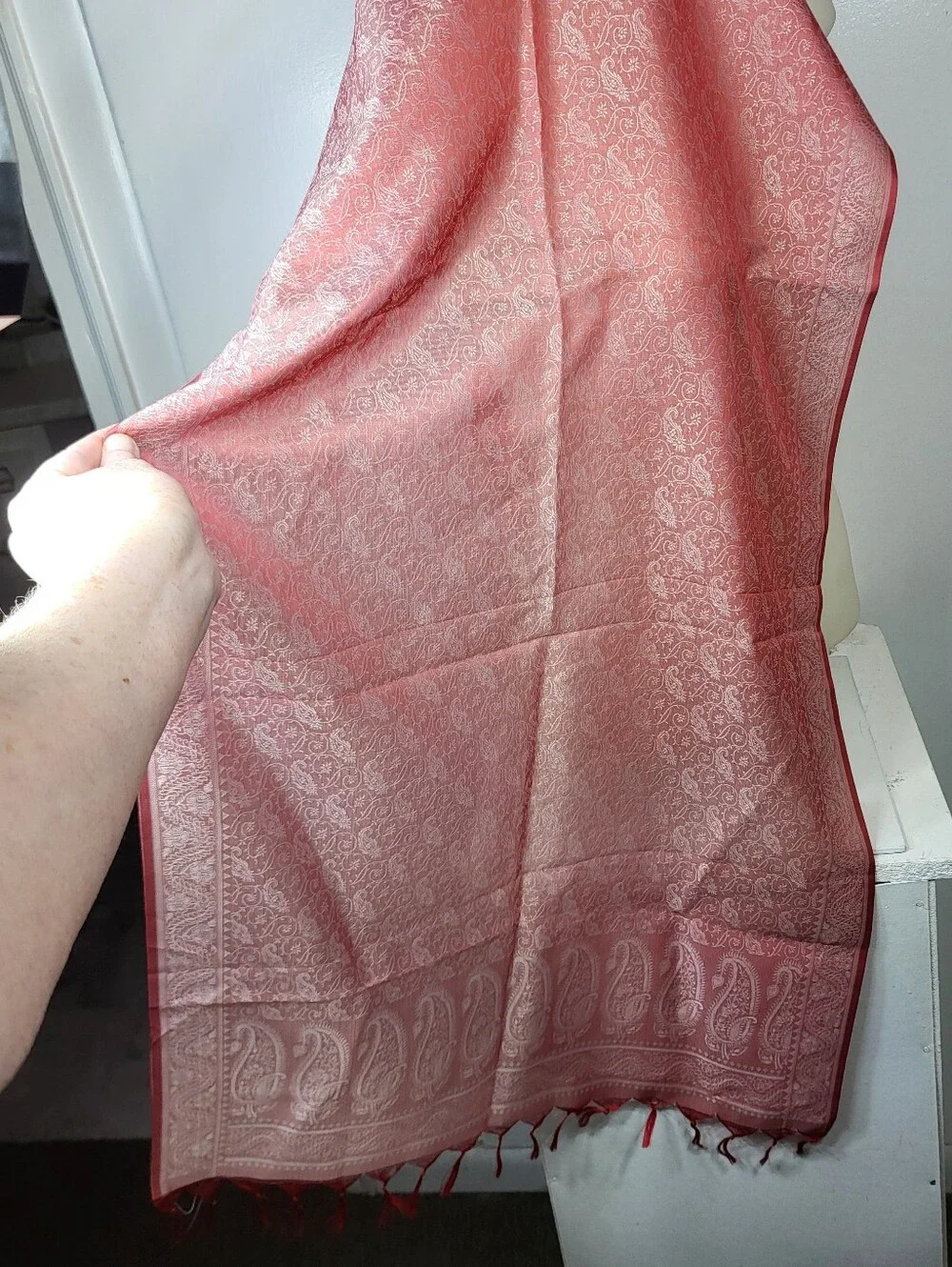 Elegant Rose Paisley Women's Scarf 21